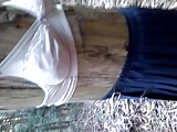 bra and skirt in tree