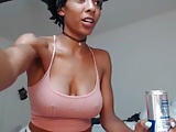 sexy black girl with a rock hard body