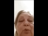 Grandma showing your pussy and masturbating on bathroom!!!