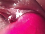 Closeup dildo play