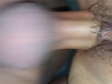 Doggy style creampie up close 