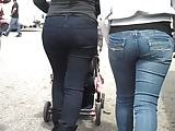 Following ass & butts in jeans around