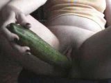 taking cucumber on cam