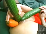 Bottle & Big Vegi Mega Penetration on Big Cunt