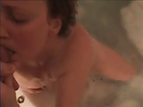 Milf in tub sucks me good.