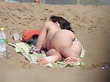 Topless beach brunette part2