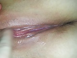 playing with misses wet shaved pussy