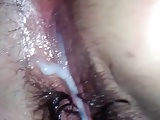 Creampie in hairy pussy