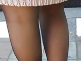 Lovely Black Pantyhose Candid