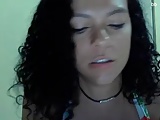 Busty amateur opening her mouth to receive my cumshot