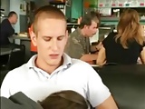 blowjob in a cafeteria  