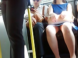 Upskirt flash in bus (awesome woman)