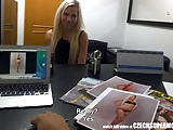 Blonde Model Sucks Agent for a Better Job