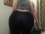 Cute Sexy BBW in Tight Leather Pants