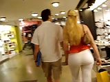 Big booty blonde MILF at the mall