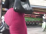 Bbw pawg jiggle in red pants! real hot.