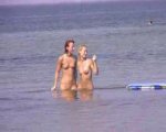 Two sexy teens naked at beach