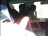 Masturbation in front of girl in glasses on train