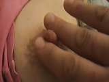 Homemade,play with my horny wifes huge nipples 