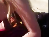 Shaking tits on the beach