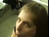 French girl sucks at a party