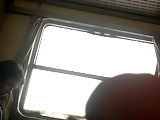 Flashing on train - MILF and Teen ( MILF smiles at me ) 