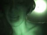 Wife riding her husband dick in night vision