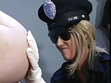 Lesbian Agent examining the Holes of the Prisoner