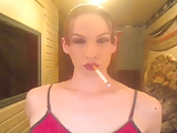 MILFY CHAINSMOKING brunette