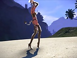 Tera: Castanic Whore Dancing on the Beach High Quility 