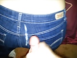 Cum on Wifes Levis jeans ass