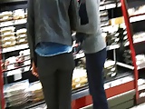 Great ass candid in shop, in jeans tight ass 