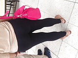 Mexican Fat ass in see thru leggings 