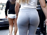 Candid sexy blonde whooty on the street