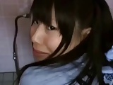 Cute Young Girl in Public Restroom