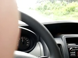 Playing with pussy while driving