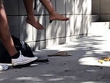 Candid Bare Asian Teen Feet