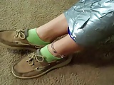 Veronica mummy bondage in saran wrap and duct tape Preview