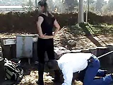 Asian Mistress and her Shoe-cleaning-toy part1