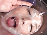 Bukkake Pool on her Japanese Face
