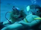 Scuba blonde makes him cum