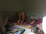 Amateur young couple making hardcore sex.
