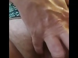 Bbw milf rubs her clit