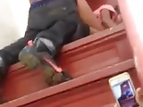 BUSSIN HER ASS IN THE STAIRCASE