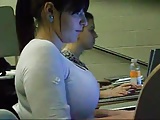 Huge Tits In College Classroom