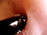 CD Slut Anal Gape Licking Ass Goo & Cum from Big Black Dildo