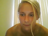 skinny blonde girl fucks her ass and pussy on webcam chat