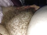 getting a peep of her nipple & hairy pussy before she wakes