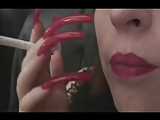 Hot Babe Smoking With Sexy Long Nails