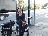 Paraprincess outdoor exhibitionism and flashing wheelchair